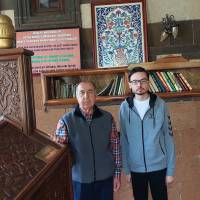 Dr. Alaattin Büyükkaya ve Ömer Faruk Kaçar Ahmed- i Hani türbesi önünde