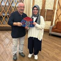 KTÜ Tıp Fakültesi Öğretim üyesi Prof. Dr. Orhan Değer ve eşi Ayşe Değer, Supara Etno Kültür restoranında yapılan gala yemeğinde