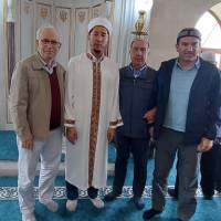 Ahsen Okyar, Cuma Namazını kıldıran Saltuk Buğra Han Camii İmamı, Dr. Alaattin Büyükkaya, Prof. Dr. Murat Yalçıntaş