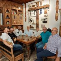 Dr. İsmail Çapçı, Ömer Faruk Kaçar, Harun Reşit Kocagöz, Ahsen Okyar, Hasan Uzunhasanoğlu, Dr. Yükse Aksoy, Dr. Oktay Taşolar  Taraklı Beylerbeyi Cafe’de