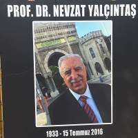 Topkapı Türk Dünyası Kültür Mahallesindeki Prof. Dr. Nevzat Yalçıntaş afişleri